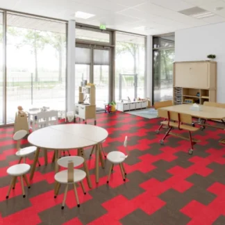 poppy-red-3654-forbo-MCT-tile-glue-down-floor-square-tiles